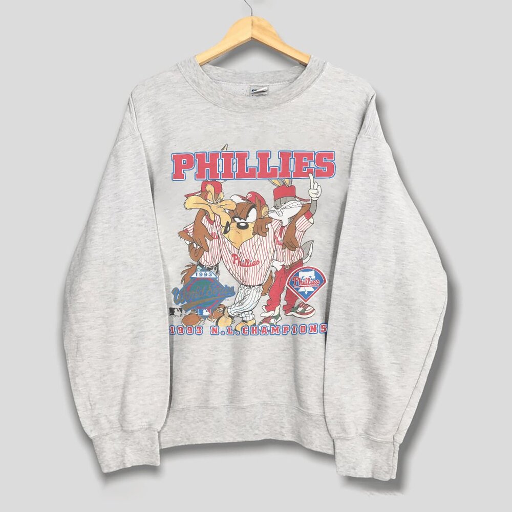 Vintage 1993 Philadelphia Phillies Looney Tunes Sweatshirt, Retro MLB Shirt Tee